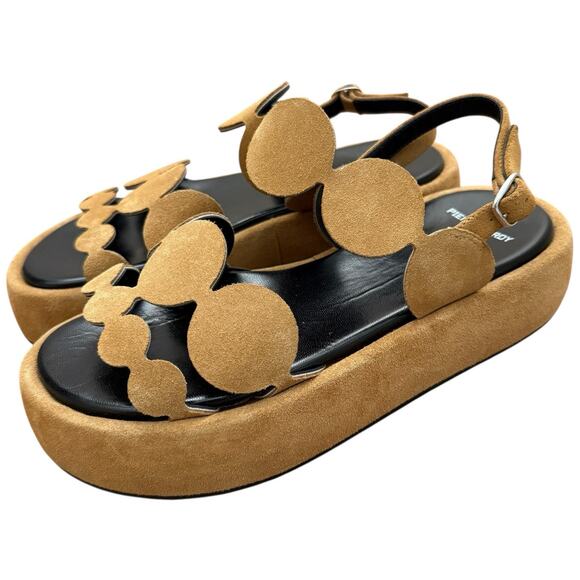 Pierre Hardy Suede Bulles Circle Motif Platform Sandals Size 36.5 - Picture 4 of 7